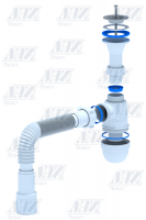 C2015 Сифон Ани 1 1/4"x40 с гибкой трубой 40x40/50