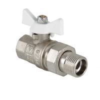 Кран шаровый 1/2" с полусгоном бел.