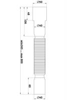 K406 Гибкая труба 40x40/50
