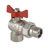 Кран шаровый 1/2" угловой с полусгоном