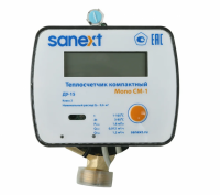 ТЕПЛОСЧЕТЧИК SANEXT Механический Mono CM-1 Ду 15 мм, 0,6 м3/ч подающий импульсный (5871)