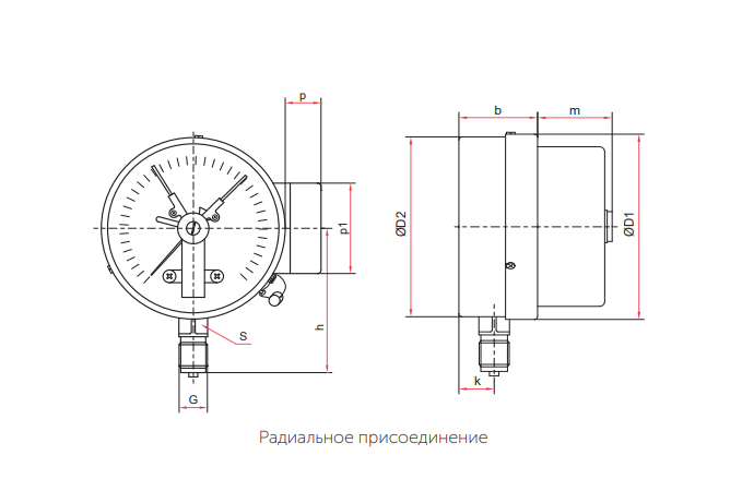 манометр с ЭКП манометр с ЭКП